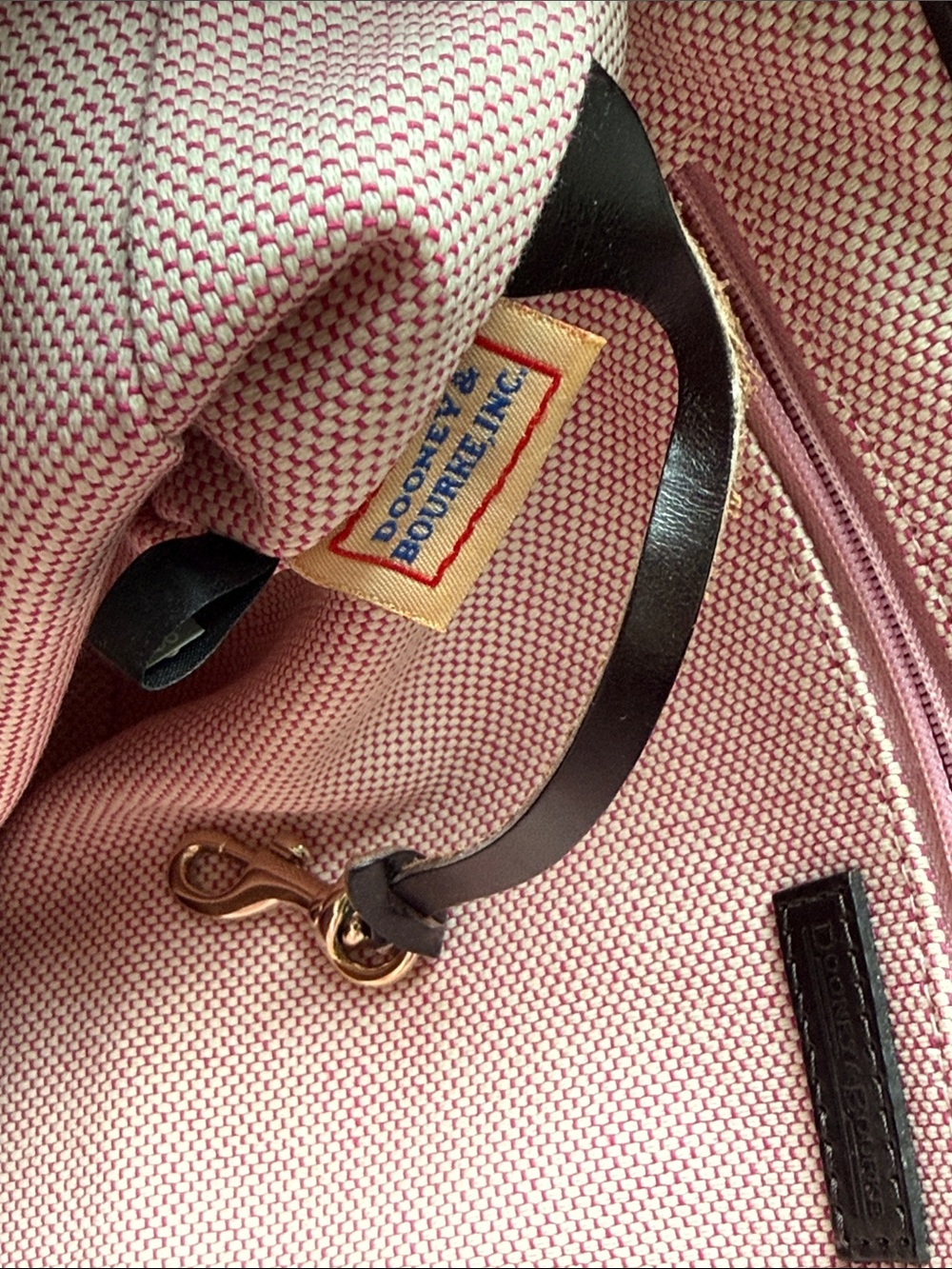 Dooney & Bourke Vintage Brown and Black Pebbled Leather Shoulder Bag - Picture 8 of 9